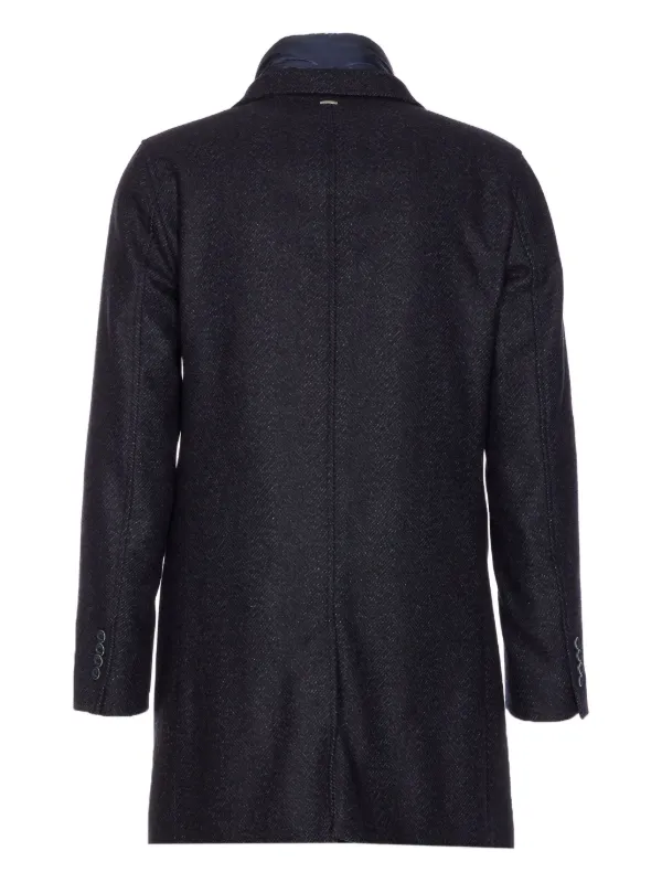 Herno ヘリンボーン シングルコート | ブルー | FARFETCH JP