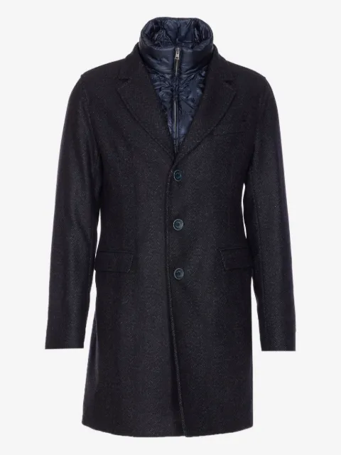Herno manteau boutonné à motif chevrons