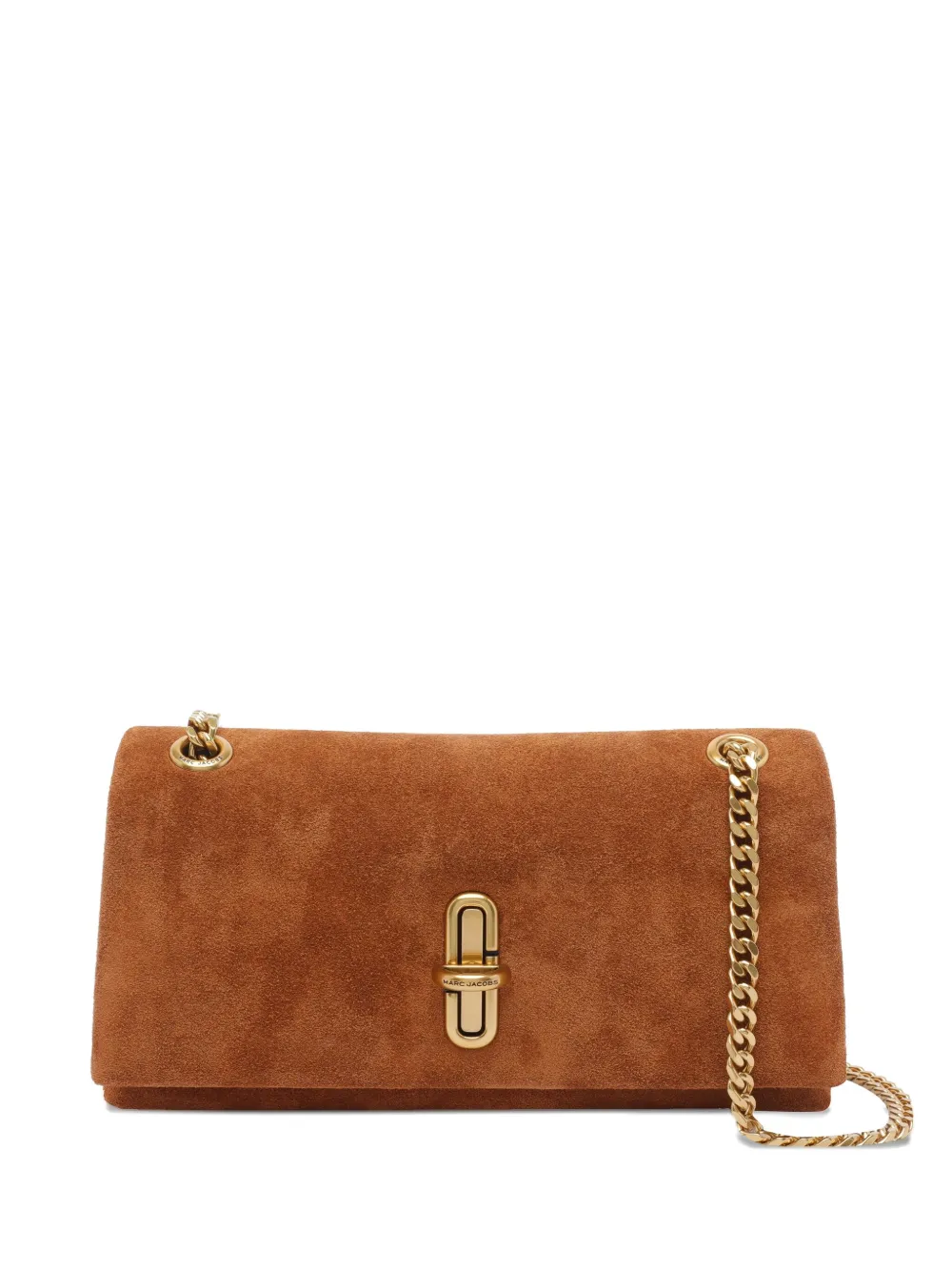 Marc Jacobs mini The Dual Chain suede shoulder bag - ブラウン Marc Jacobs mini The Dual Chain suede shoulder bag - ブラウン