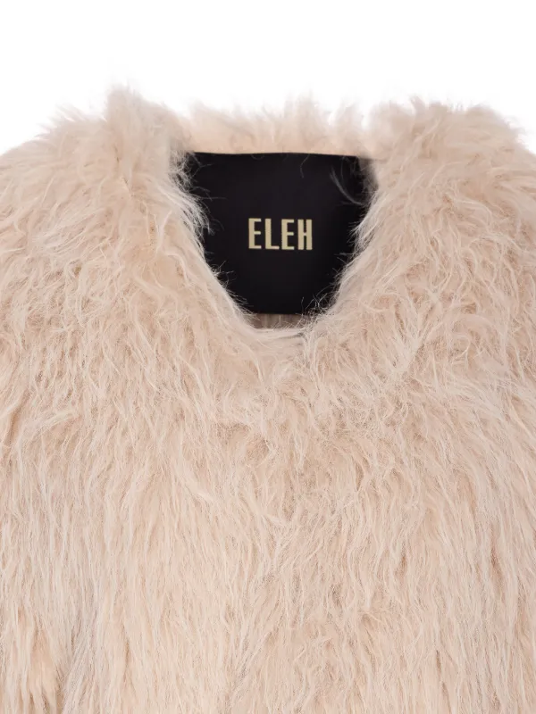 Ele crew-neck fur-effect Jacket | Pink | FARFETCH