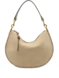 ISABEL MARANT Oskan Soft suede zip-fastening shoulder bag - Neutrals