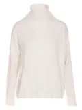 Allude turtleneck ribbed sweater - White
