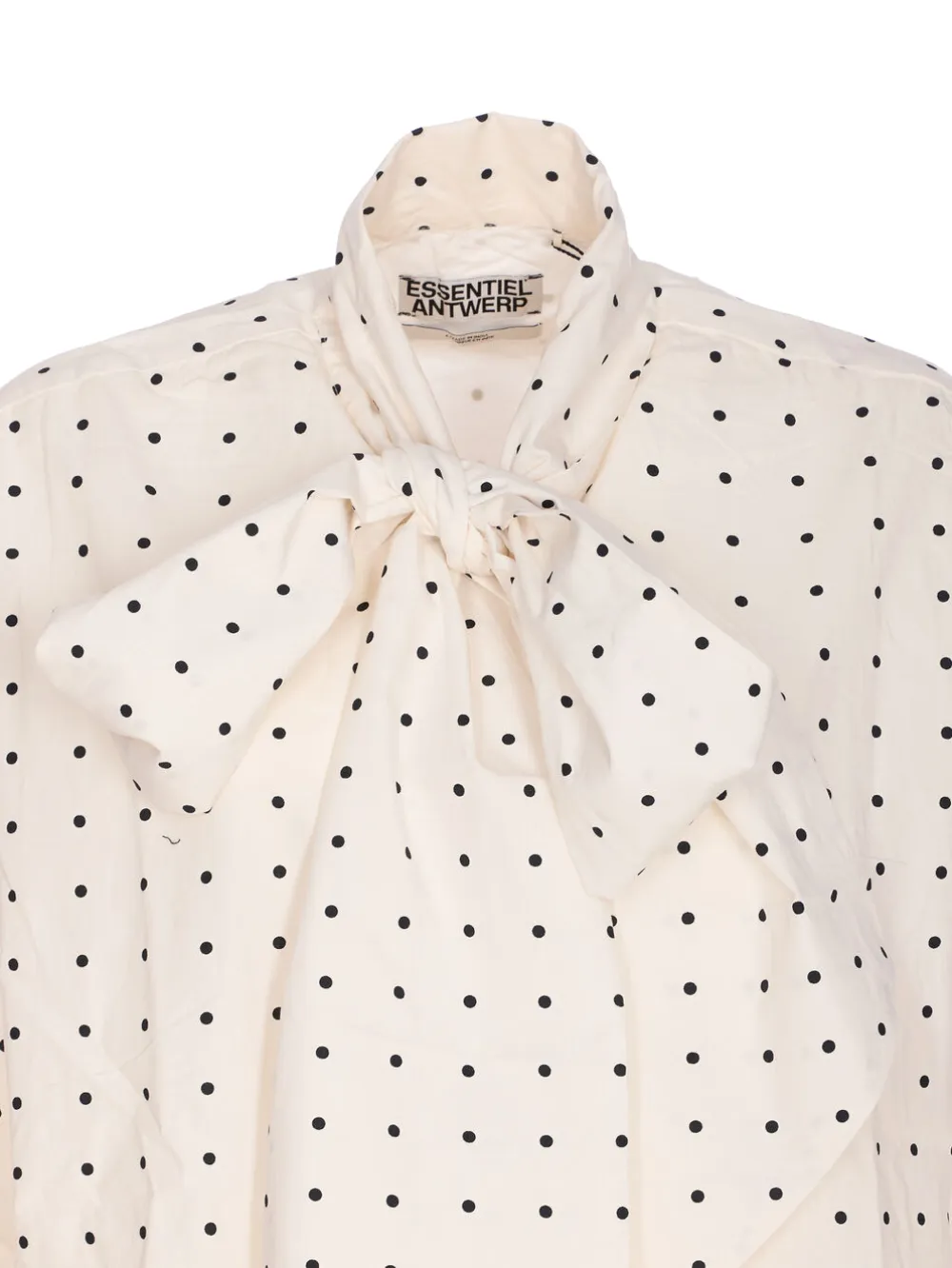 Essentiel Antwerp Polka-dot Bow-fastening Blouse In Neutral