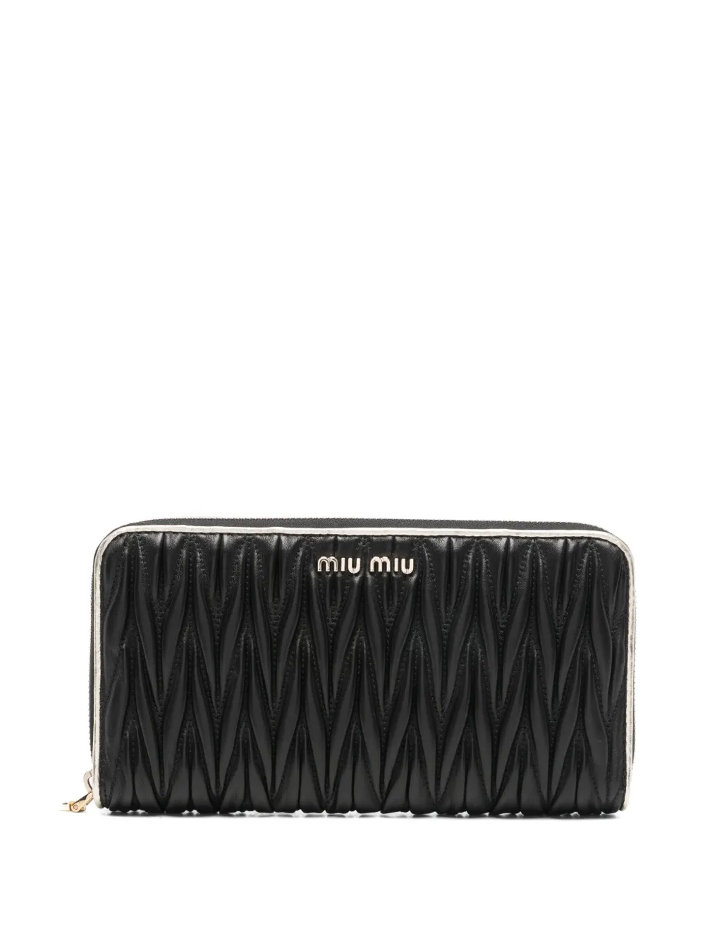 Miu Miu logo-plaque wallet - Nero
