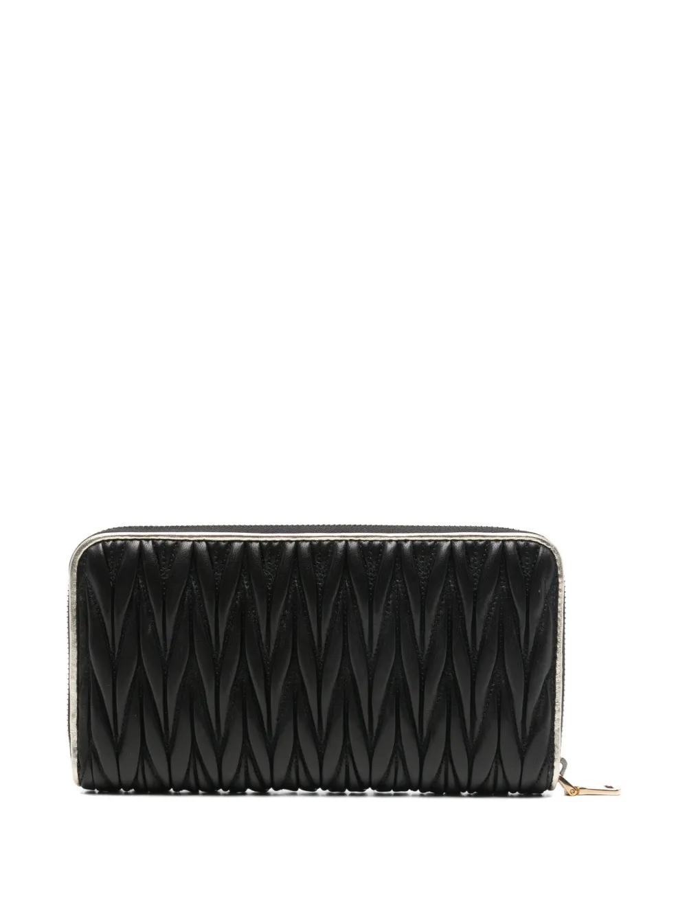 Miu Miu logo-plaque wallet - Zwart