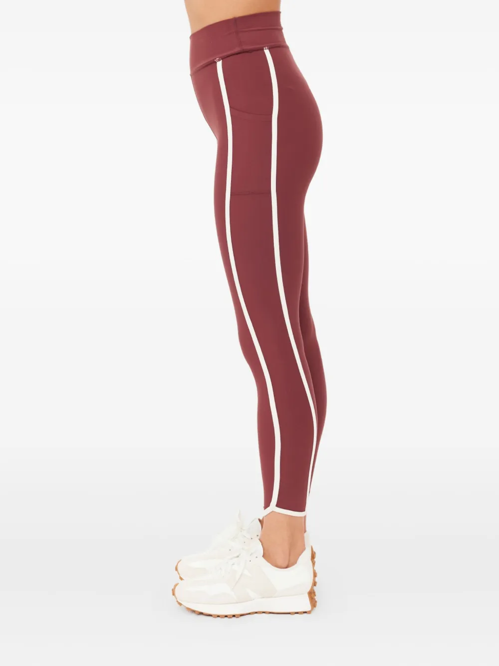 The Upside Samara Stripe-pocket Leggings In Red