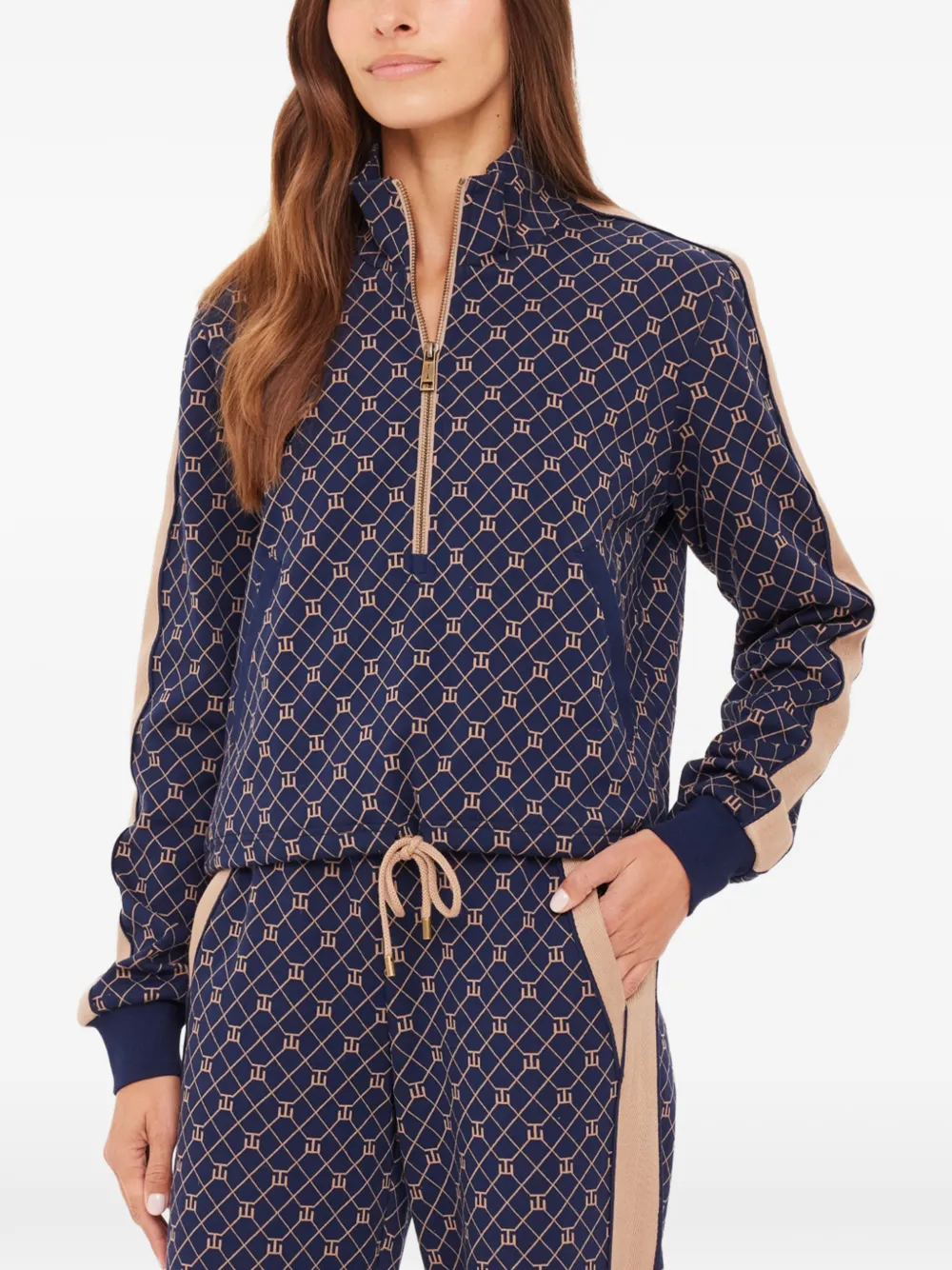  The Upside Ezra Geometric-print Sweatshirt - Blue 