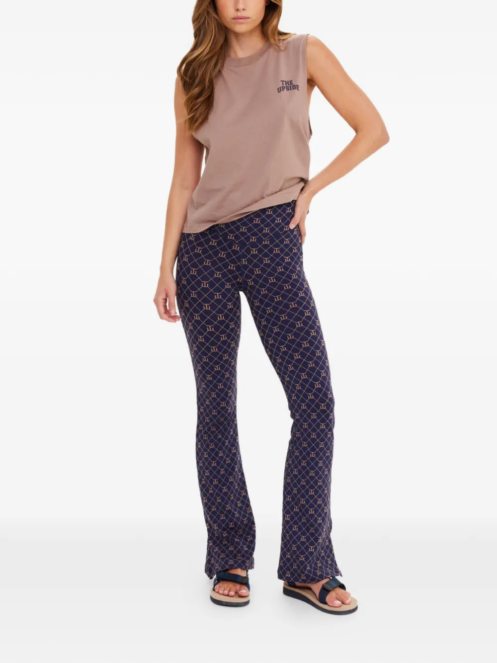 The Upside Ezra geometric-print trousers | Flared & Bell-Bottom Pants | Image 2
