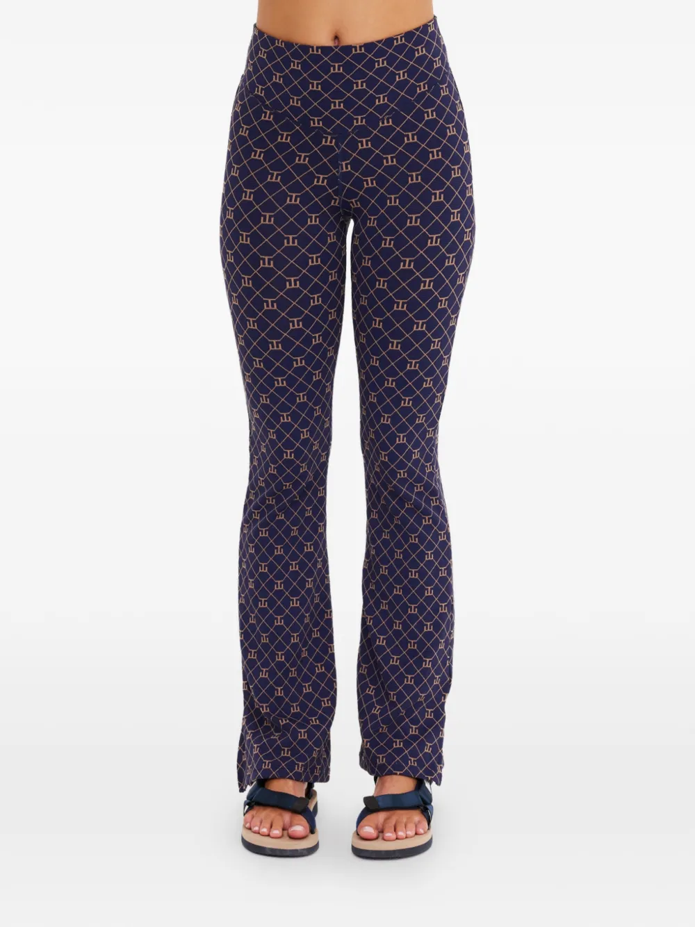 The Upside Ezra geometric-print trousers | Blue | Image 1