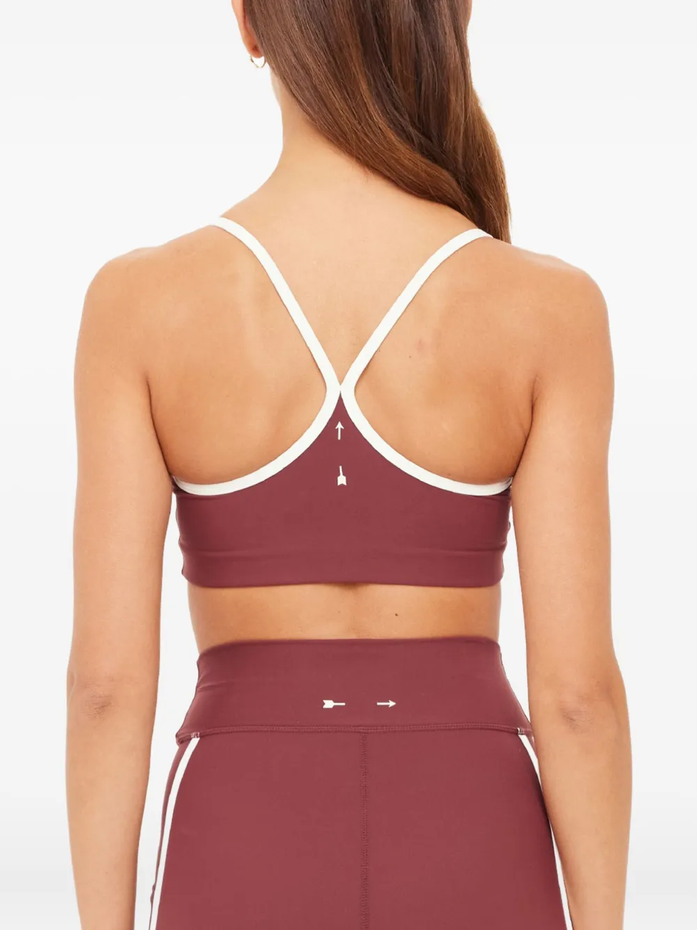 The Upside Samara Bowie Contrast Trim Sports Bra In Pink