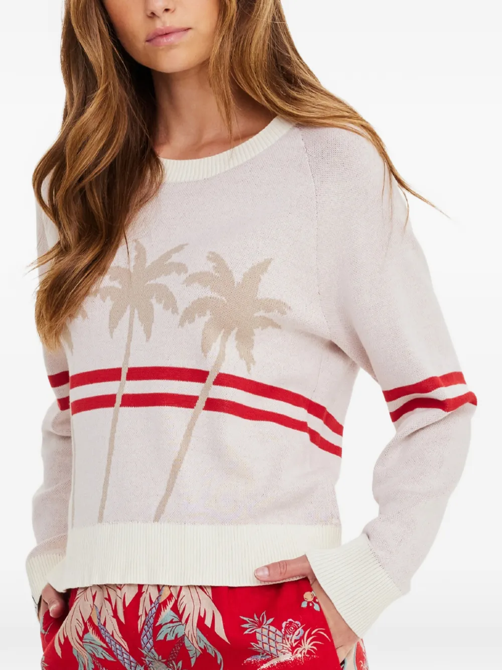  The Upside Palma Palm-tree Sweater - Neutrals 