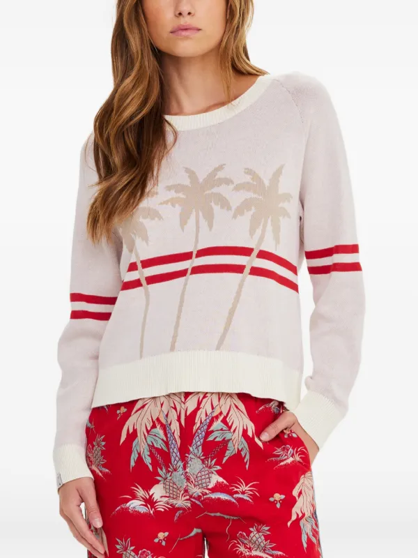 The Upside Palma Palm-tree Sweater in Neutrals