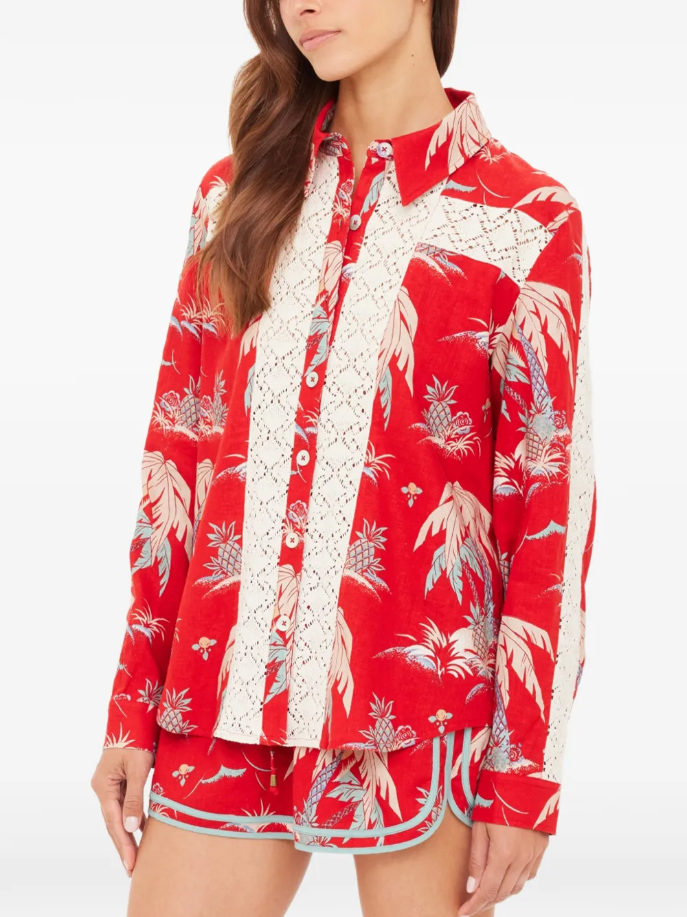  The Upside Palma Collared Printed Shirt 