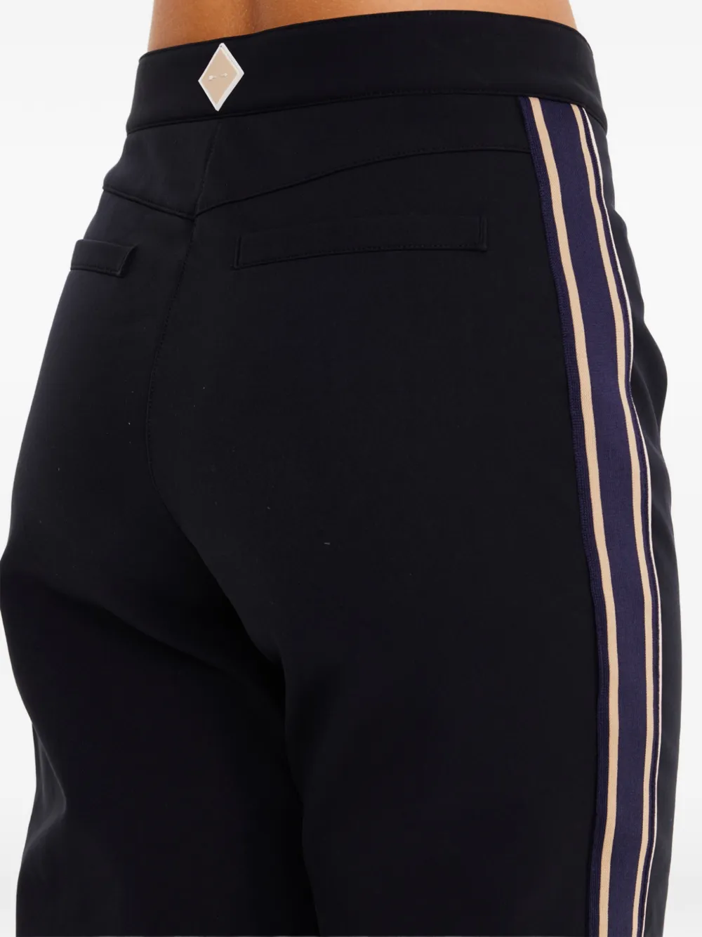 The Upside Hakuba Petra stripe-detail trousers Zwart