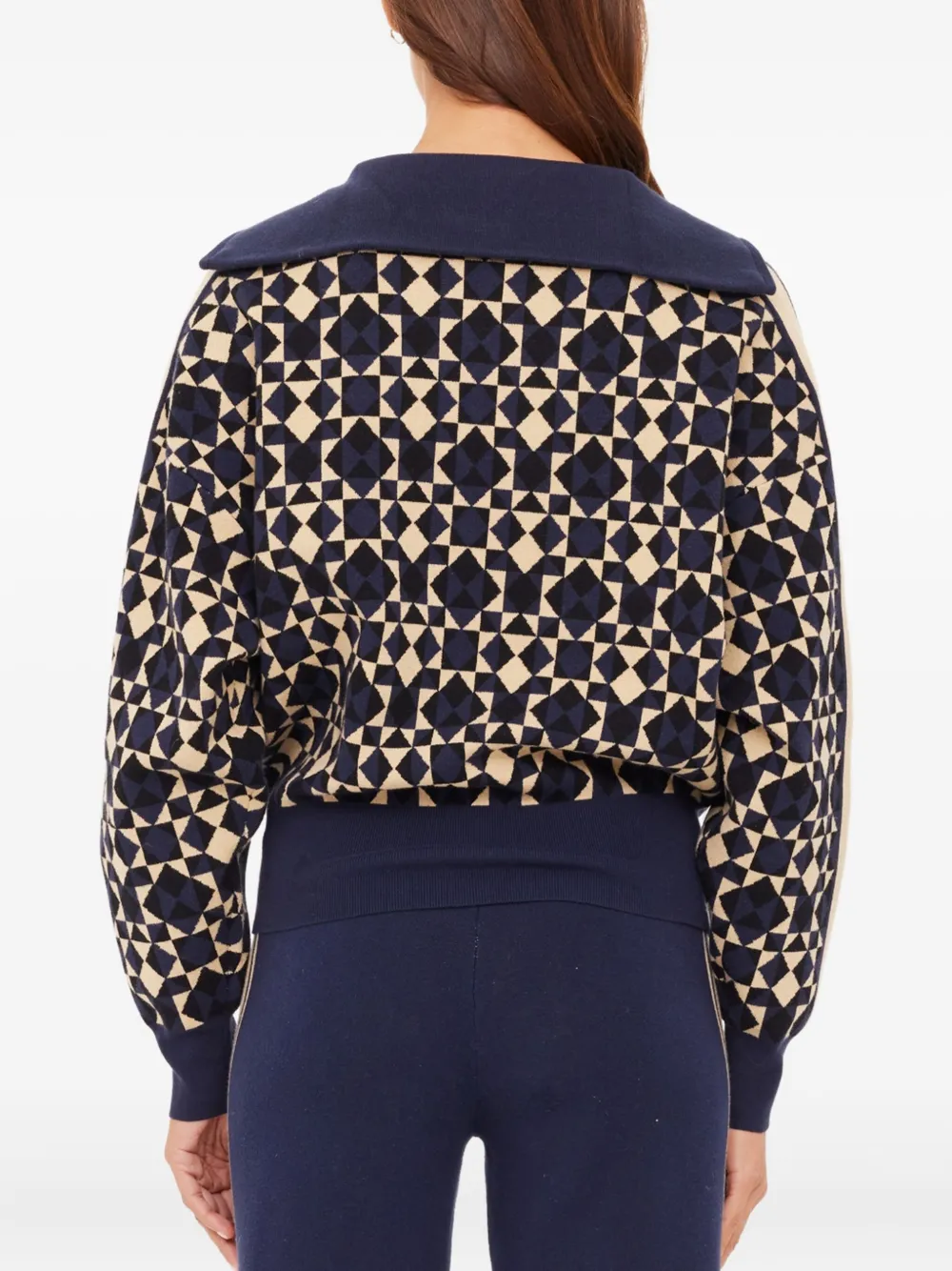 The Upside COSMO KAIRO gebreide trui met halve rits Blauw