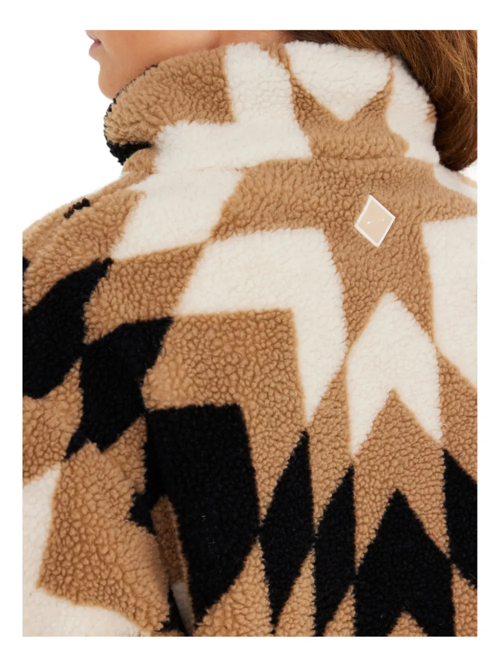 The Upside Harlow Geometric-pattern Ski Top In Brown