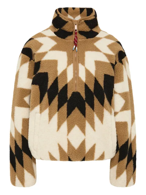The Upside Harlow geometric-pattern ski top