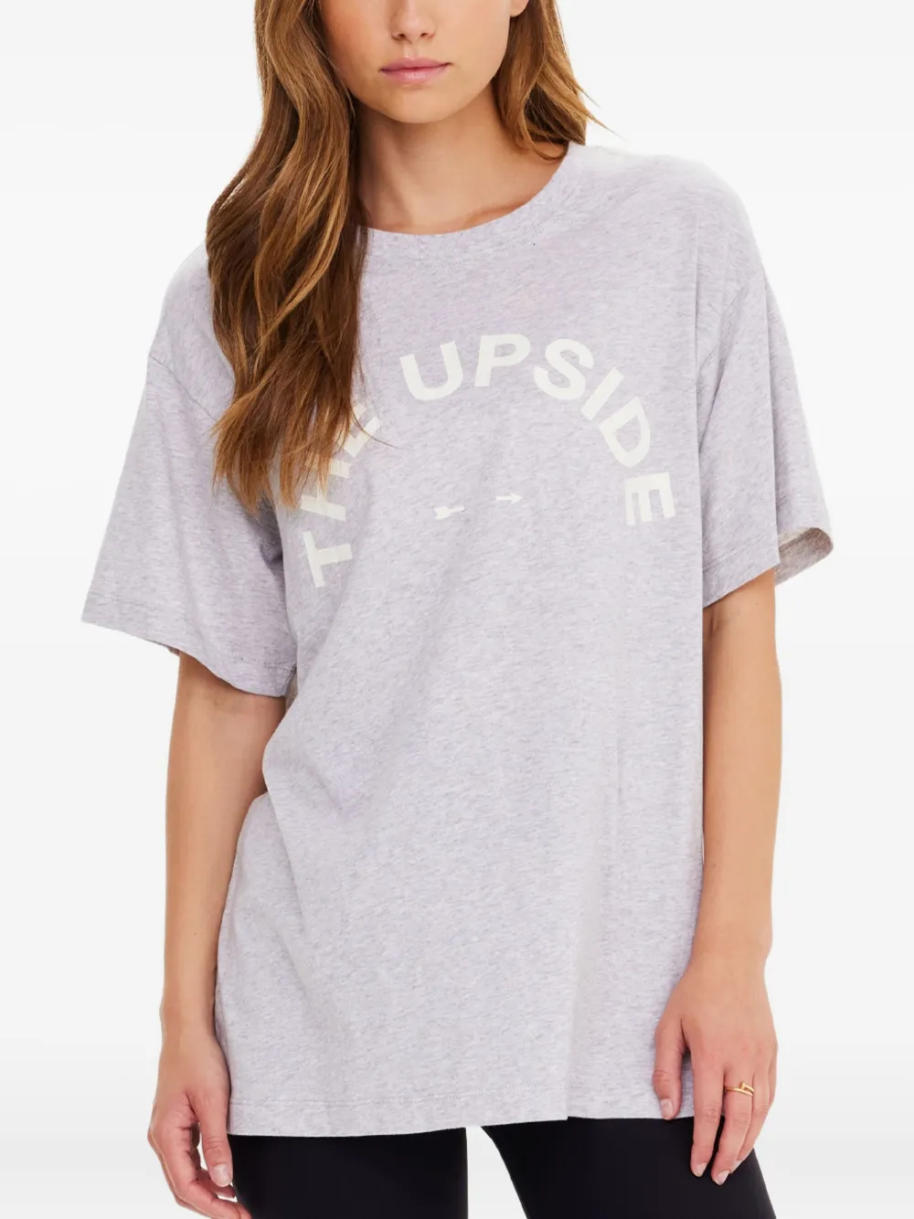The Upside Sammi Logo T-shirt In Gray