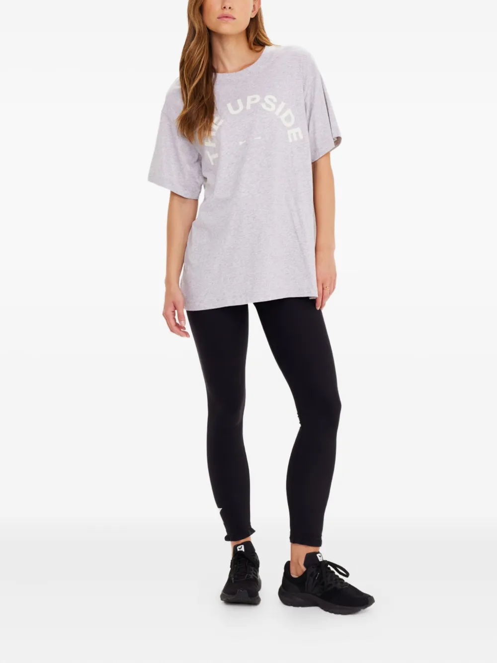 The Upside Sammi Logo T-shirt In Gray