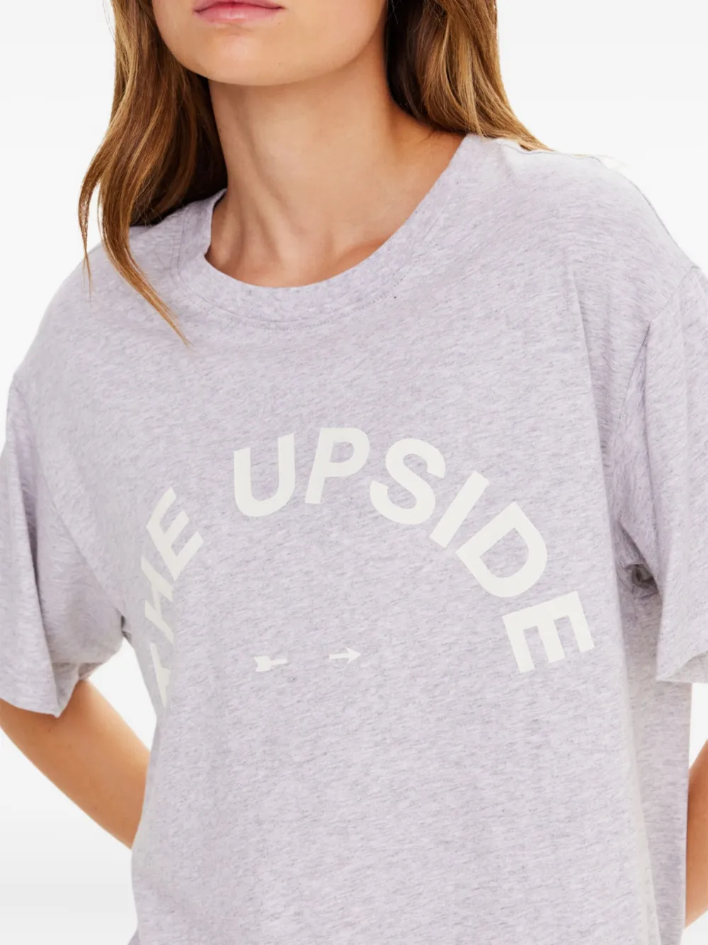 The Upside Sammi Logo T-shirt In Gray