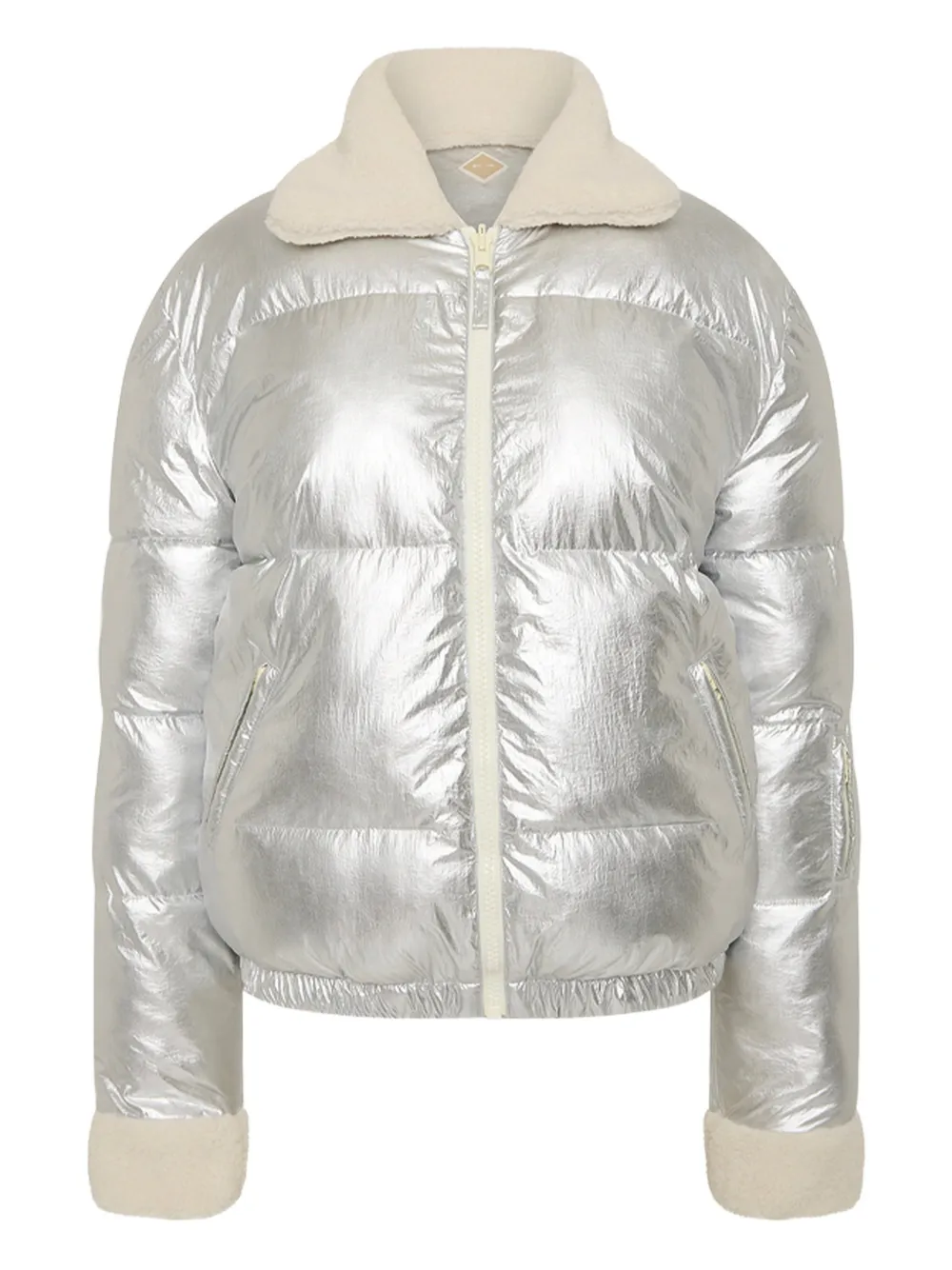 The Upside Lotti reversible puffer jacket | Silver | Image 1