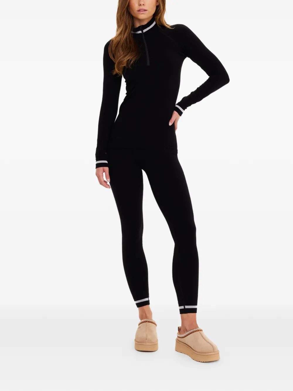 The Upside seamless half-zip base top | Compression Tops | Image 2