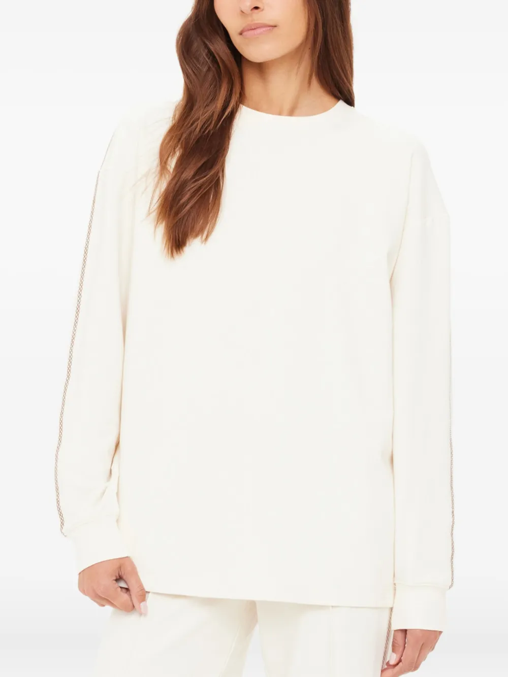 The Upside Hamsa Sunday long-sleeve sweatshirt | Neutrals | Image 1