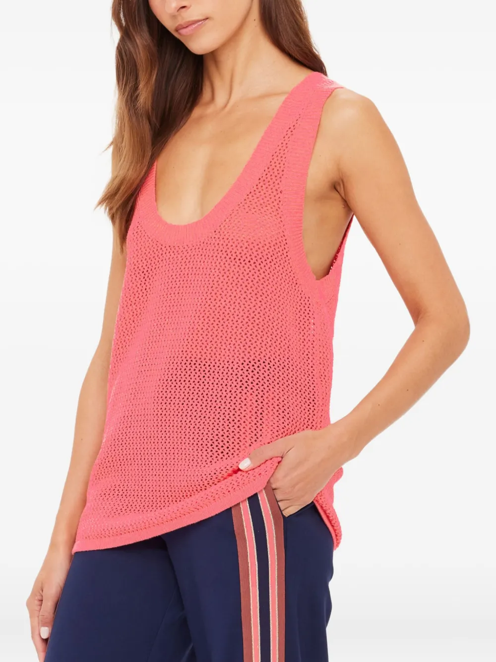The Upside Fenway Wales-knit Tank Top In Pink