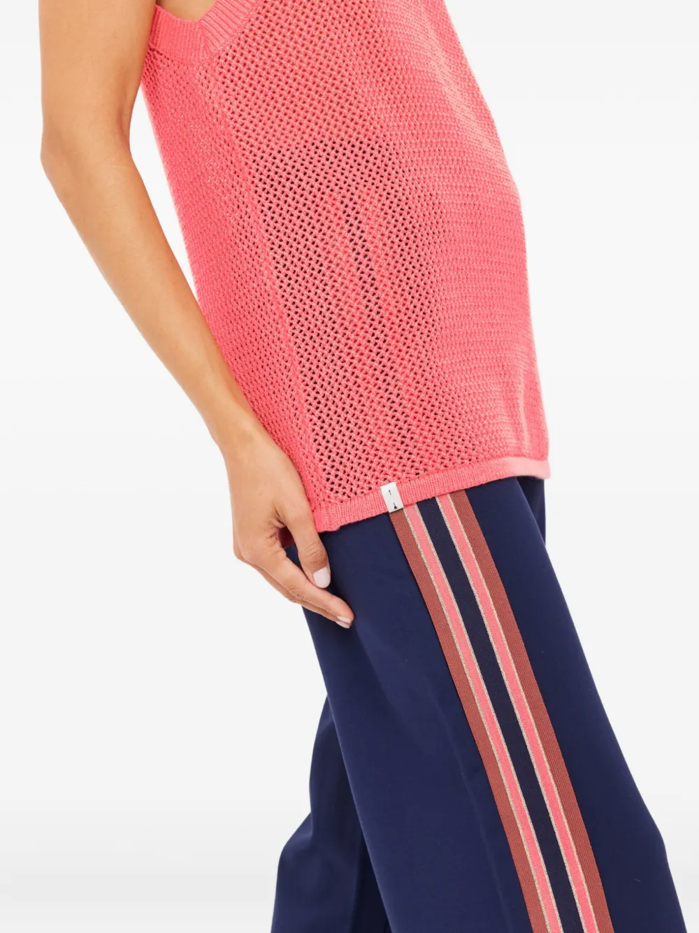 The Upside Fenway Wales-knit Tank Top In Pink