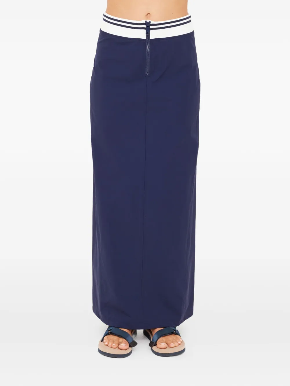 The Upside Astra Zora Striped Maxi Skirt In Blue