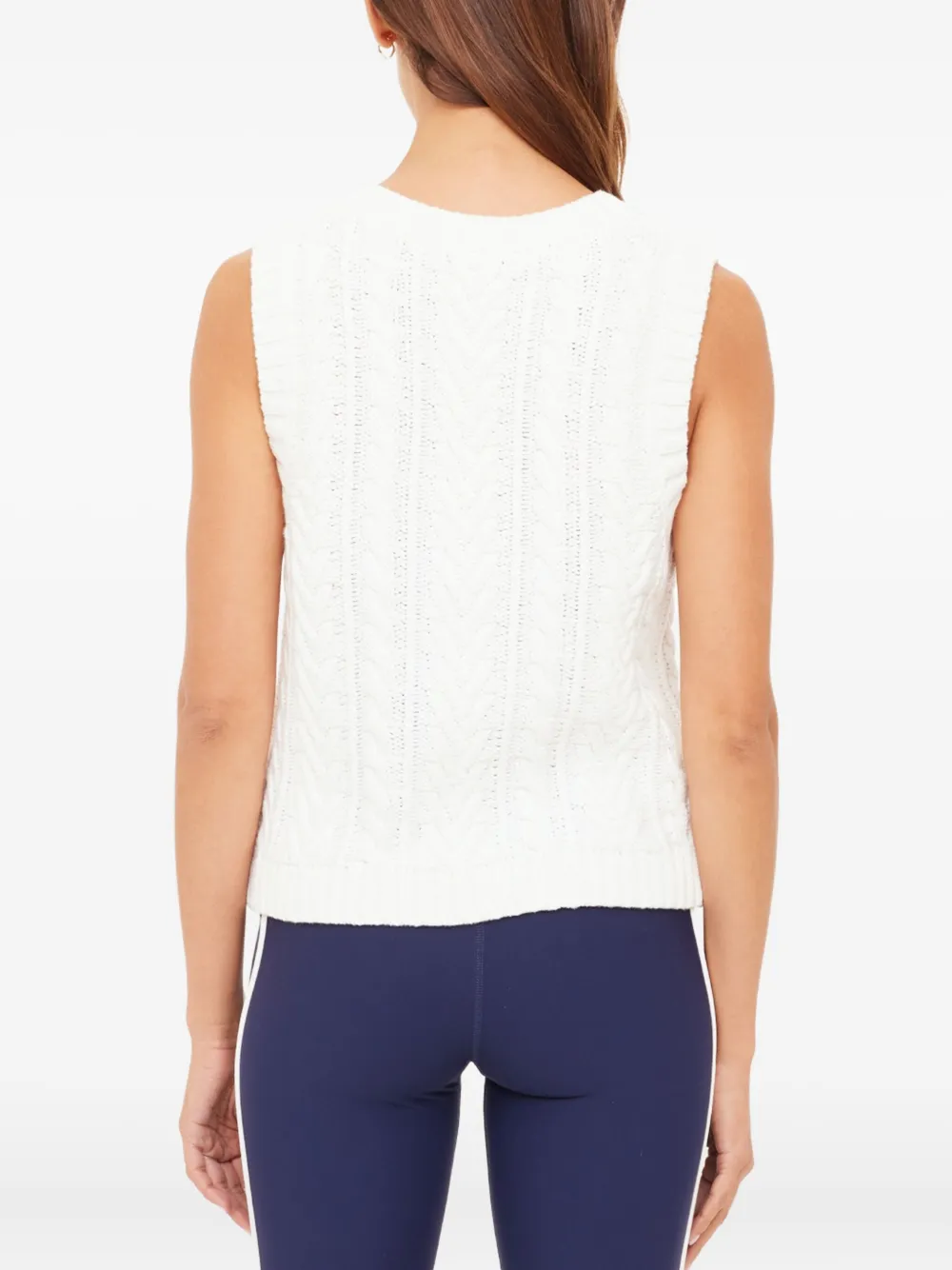 The Upside Espada Hermina V-neck Vest In White
