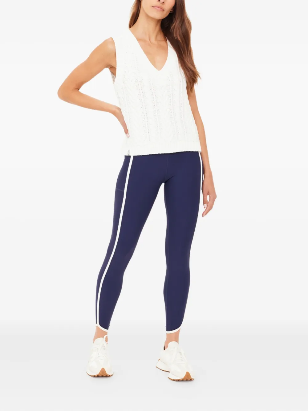 The Upside Espada Hermina V-neck Vest In White