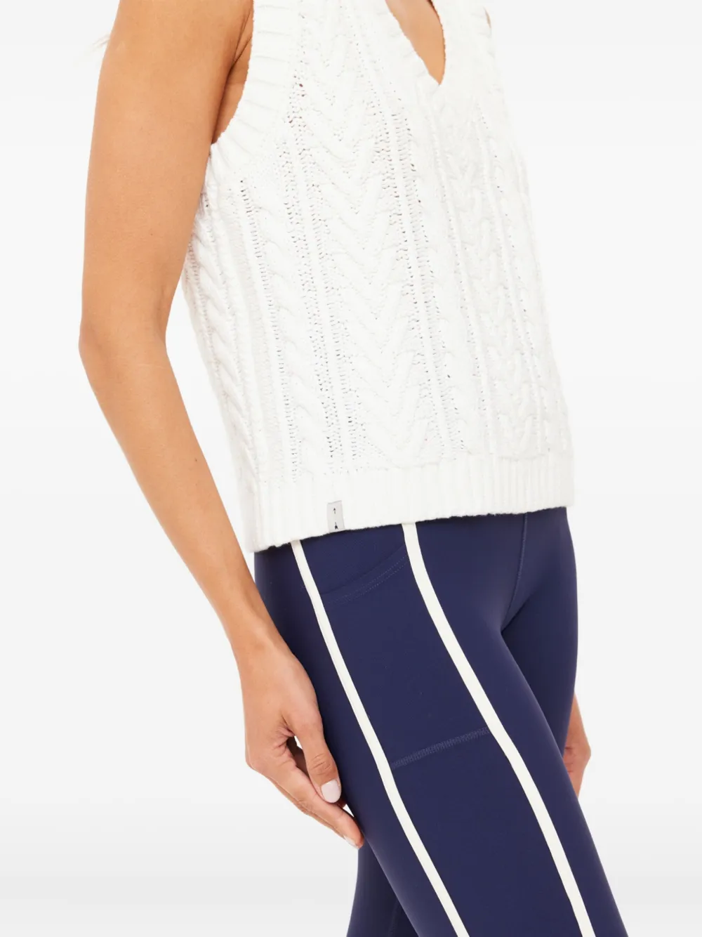 The Upside Espada Hermina V-neck Vest In White