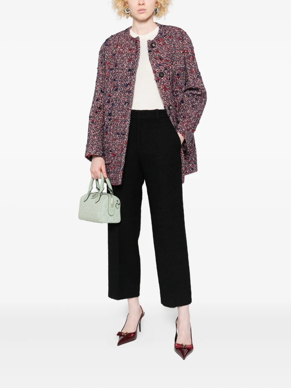 Gucci tweed trousers - Zwart