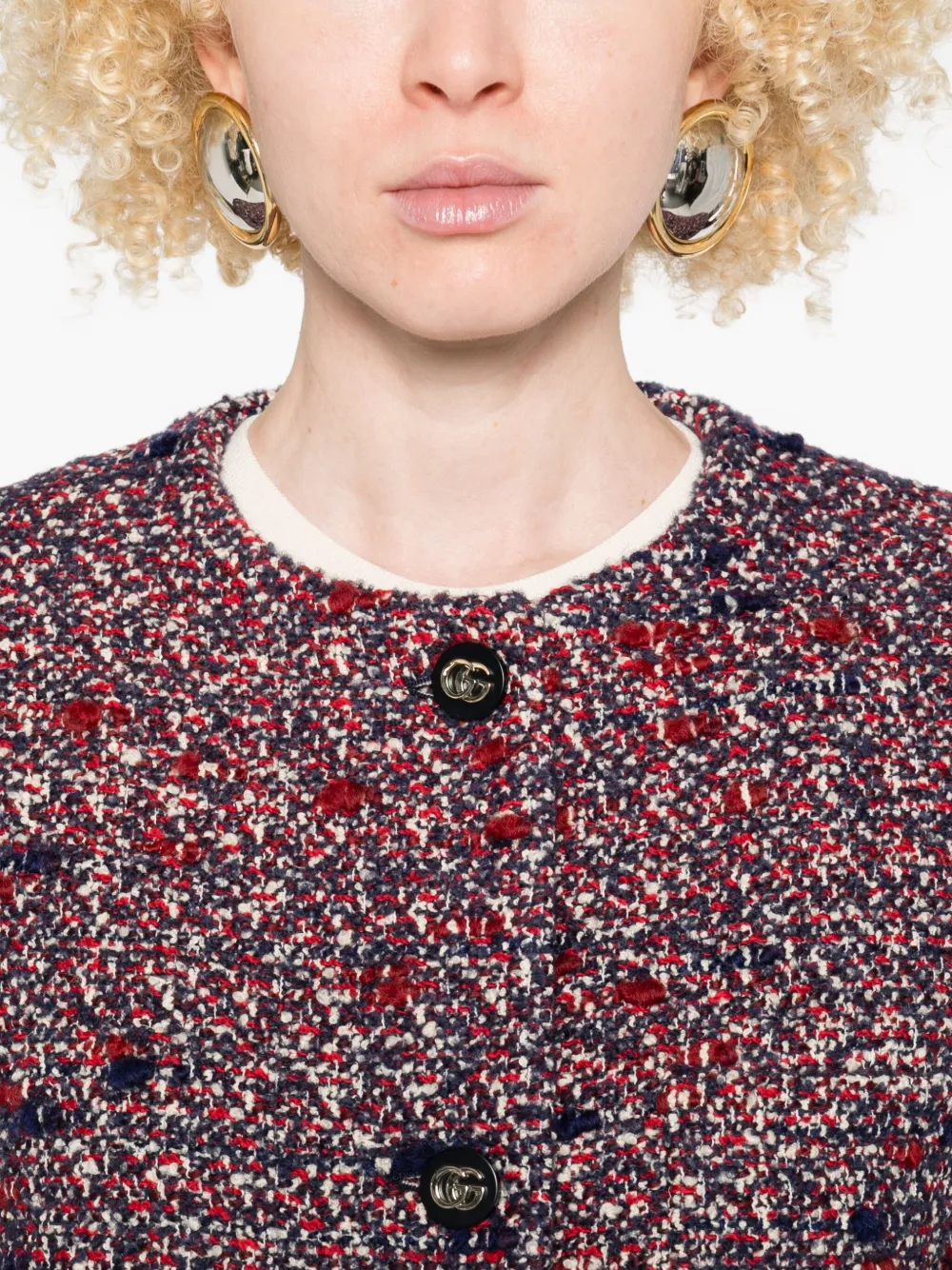 Gucci Tweed jack Blauw