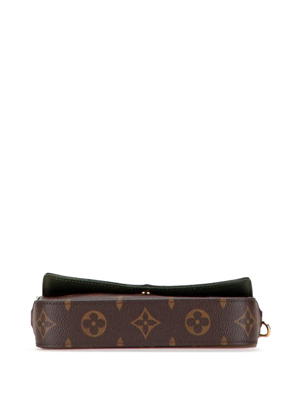 Pre-owned Louis Vuitton 2021-2025 Monogram Felicie Strap And Go Crossbody Bag In Brown