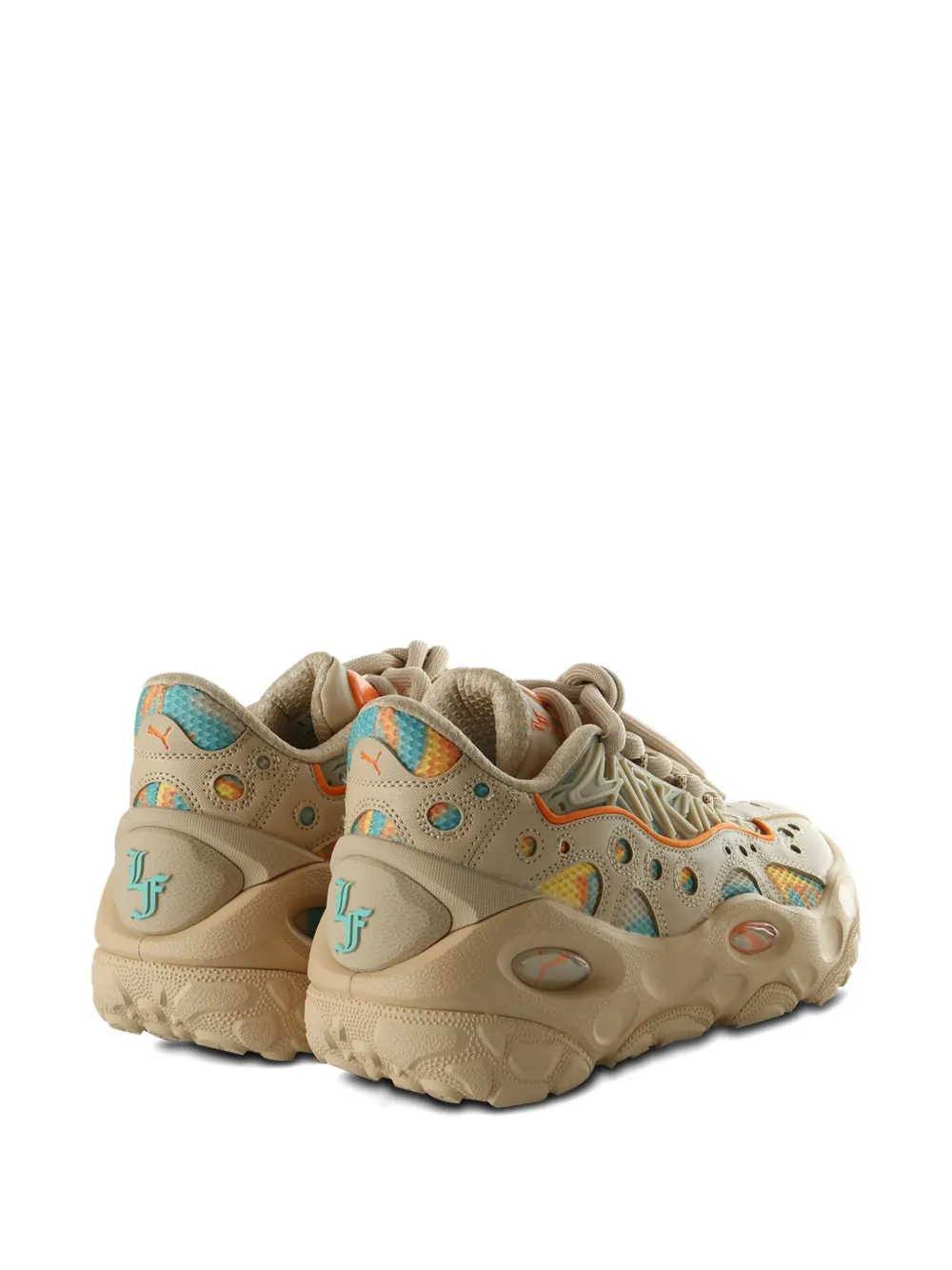Puma Perforated Pattern Lace-up Trainers In Multi