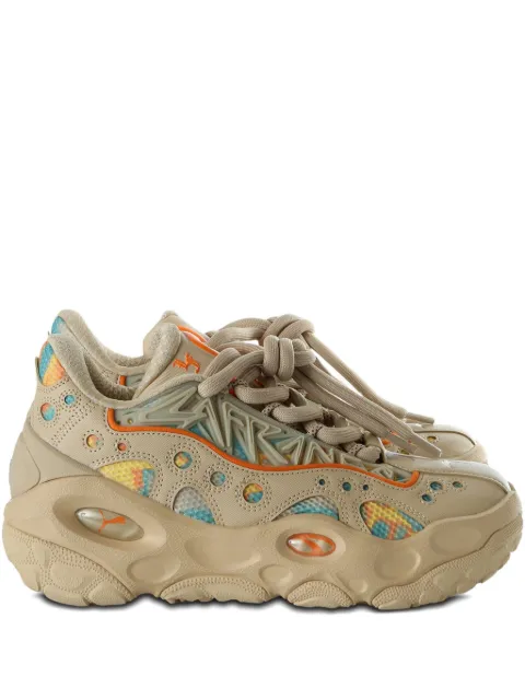 PUMA perforated pattern lace-up trainers
