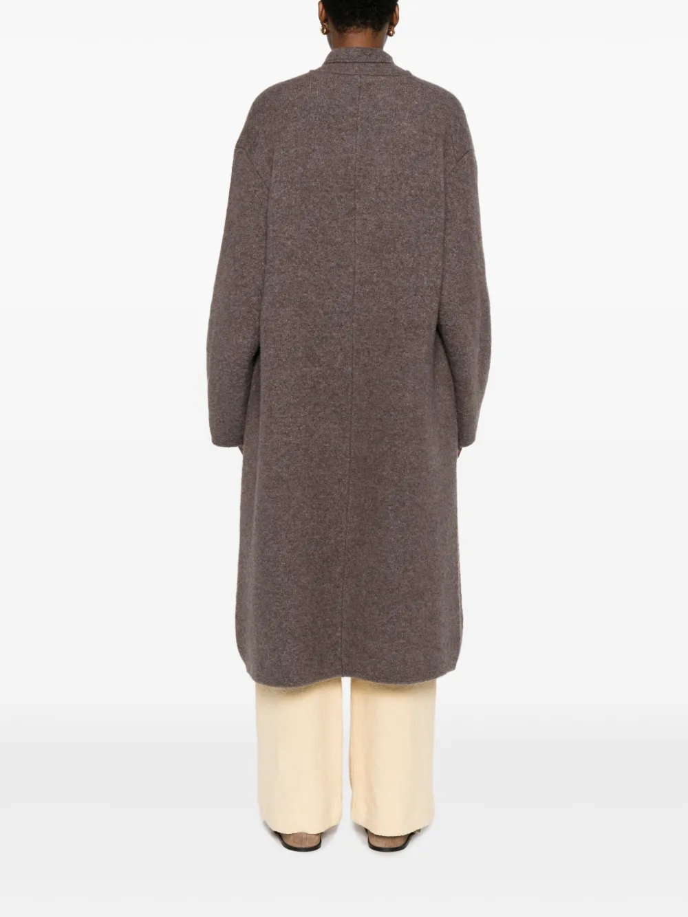 Boboutic Jas met hoge hals en knopen Bruin