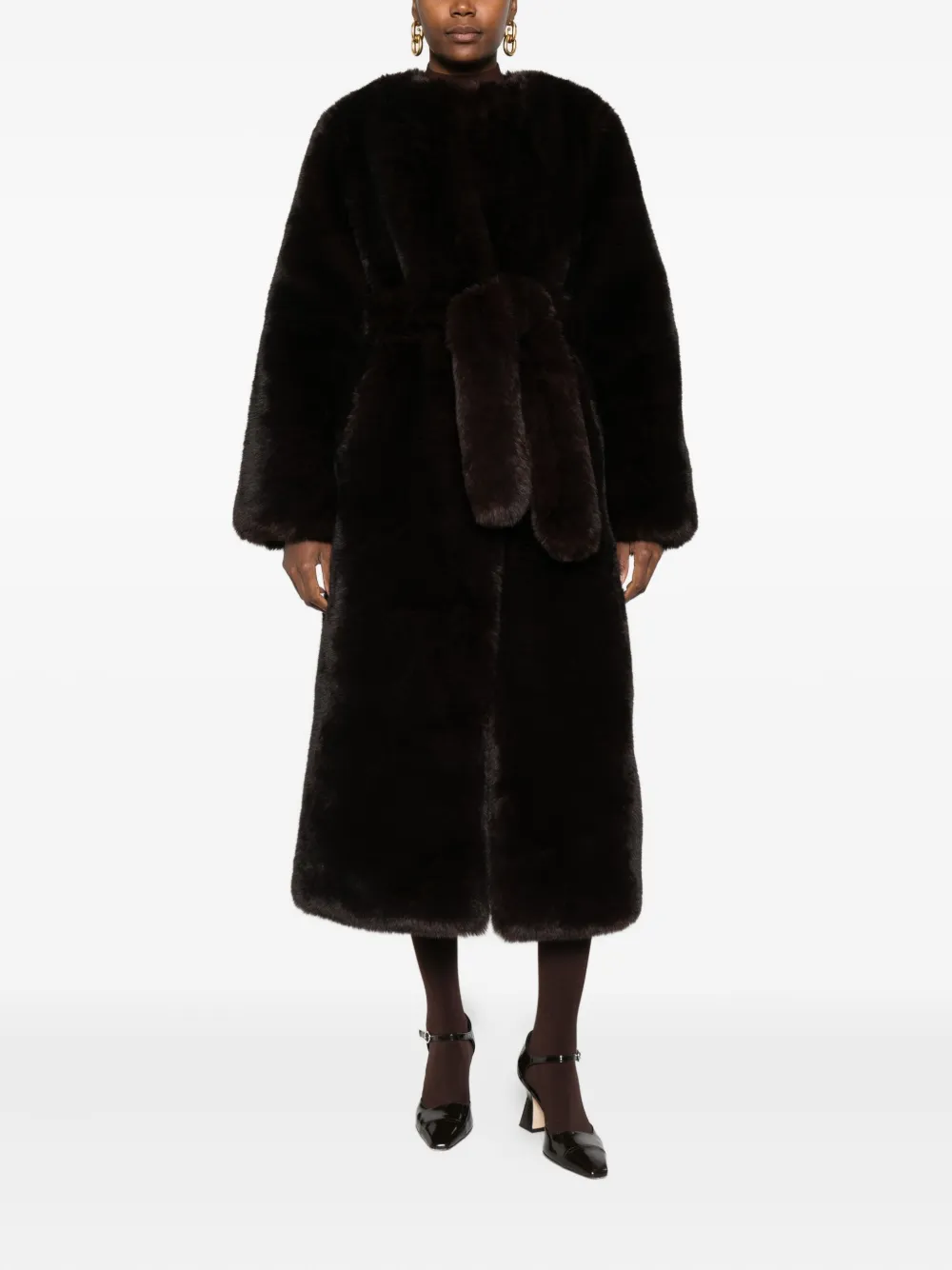 Cult Gaia belted faux-fur coat | Faux Fur & Shearling Coats | Image 2