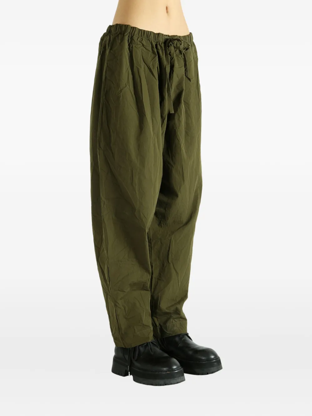 Casey Casey Tippy Elastic-waist Drawstring Trousers In Green