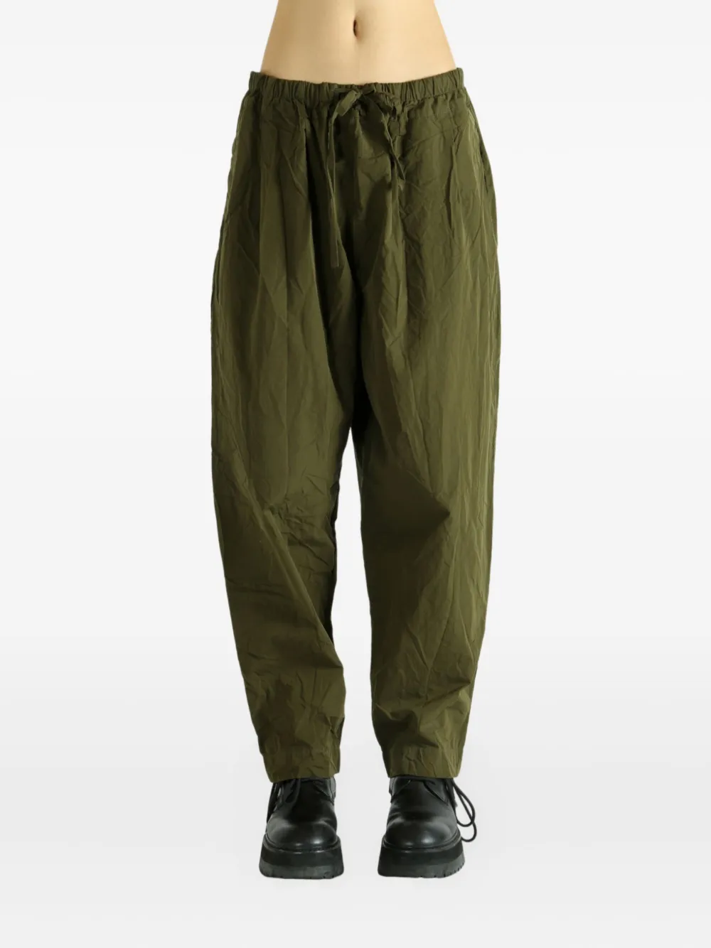 Casey Casey Tippy elastic-waist drawstring trousers - Groen
