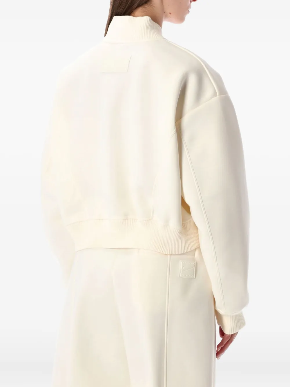 Nike Destroyer Modal-blend Jersey Bomber Jacket In Gray