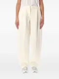 Nike pleated embroidered track pants - White