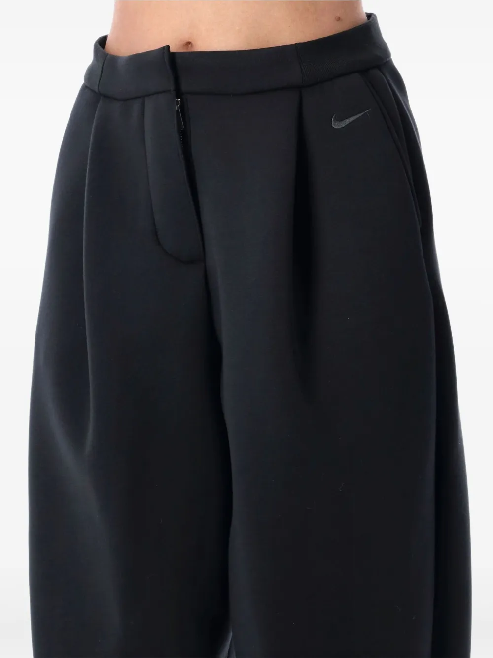 Nike pleated scuba trousers Zwart