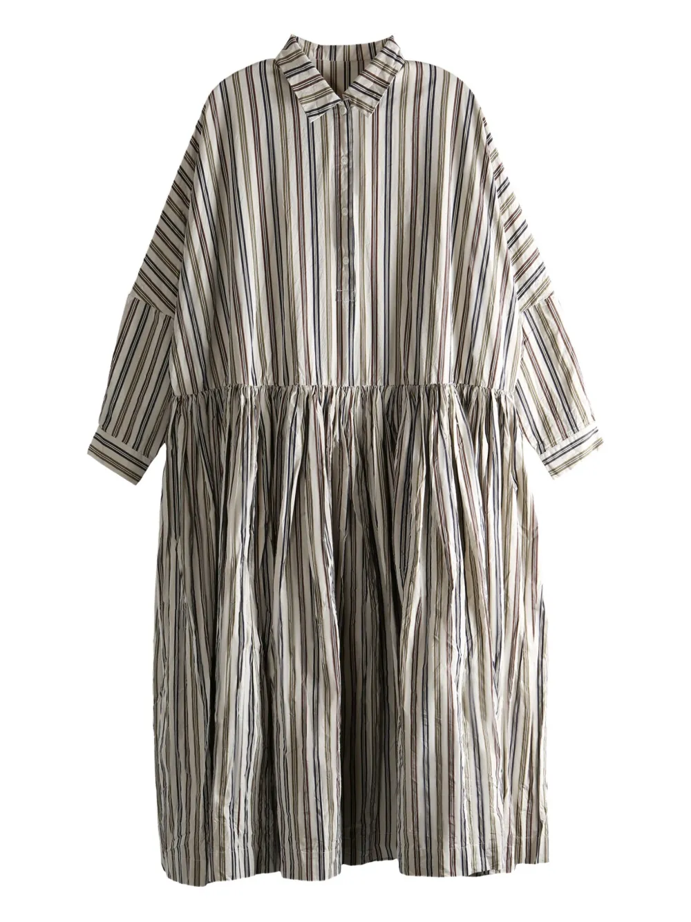 Casey Casey Saint Roch striped gathered midi dress | ألوان محايدة | Image 1