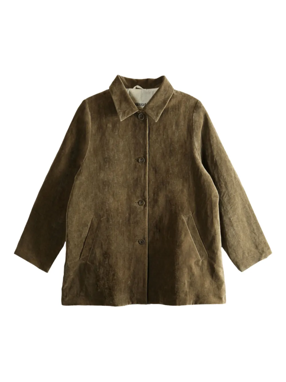 Casey Casey Soleil Button-front Collared Jacket In Brown