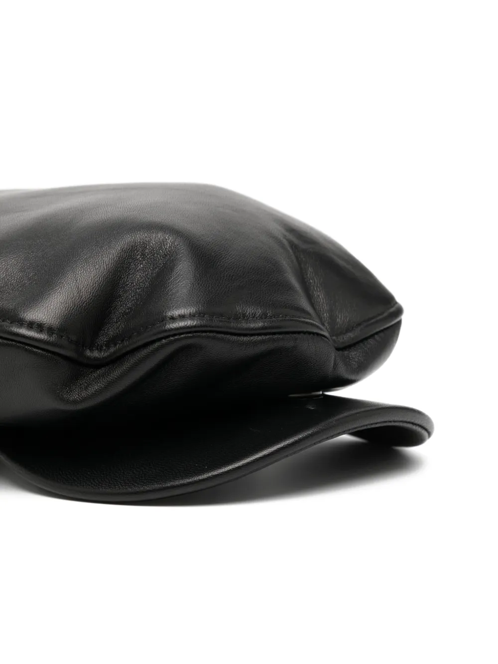  Vaquera Newsboy Leather Beret - Black 