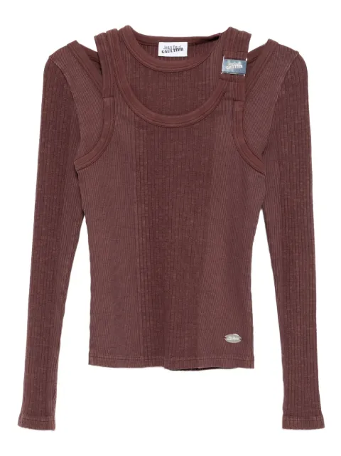 Jean Paul Gaultier logo-patched knit top