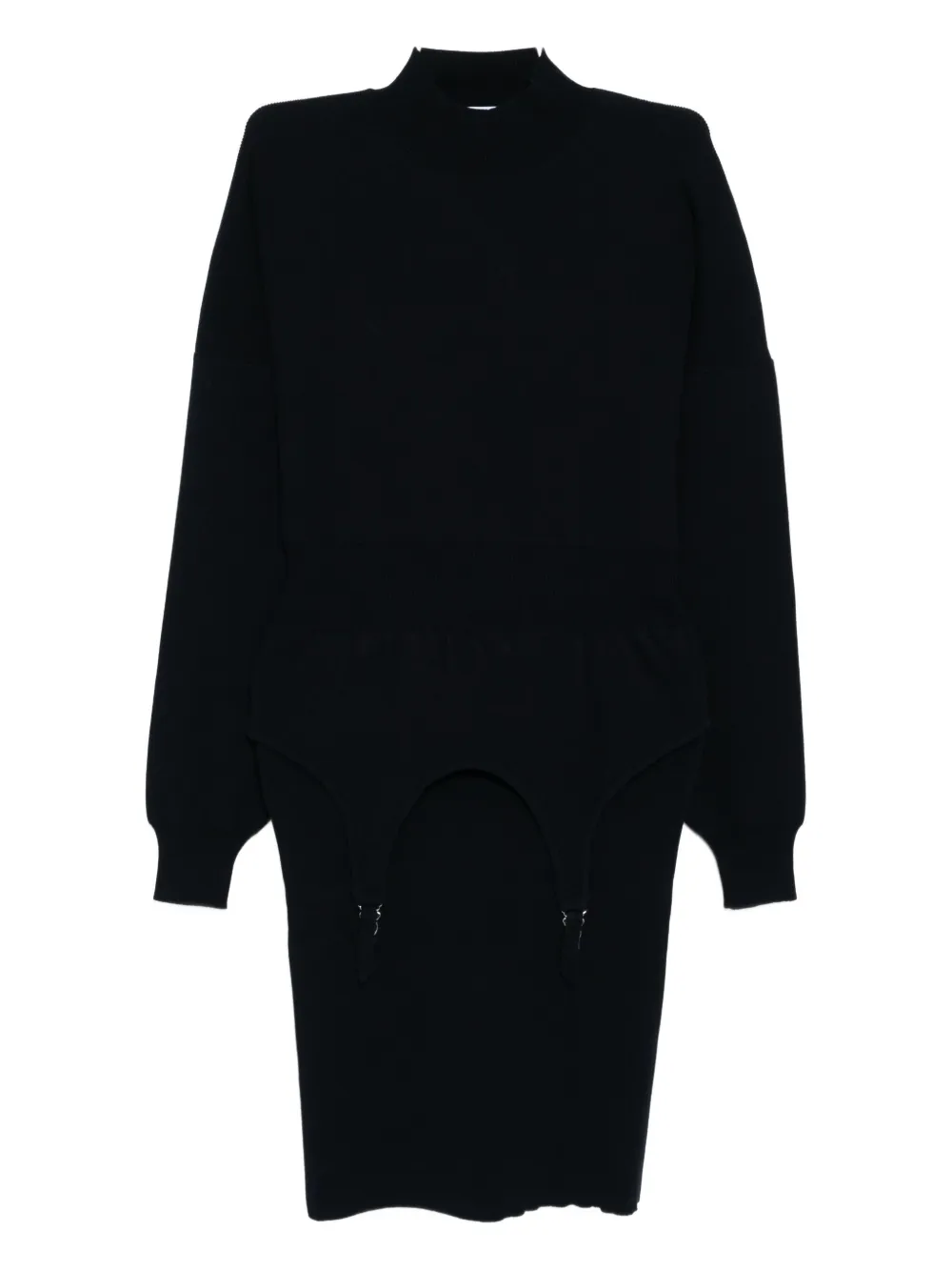 Jean Paul Gaultier Garter Dress In Black